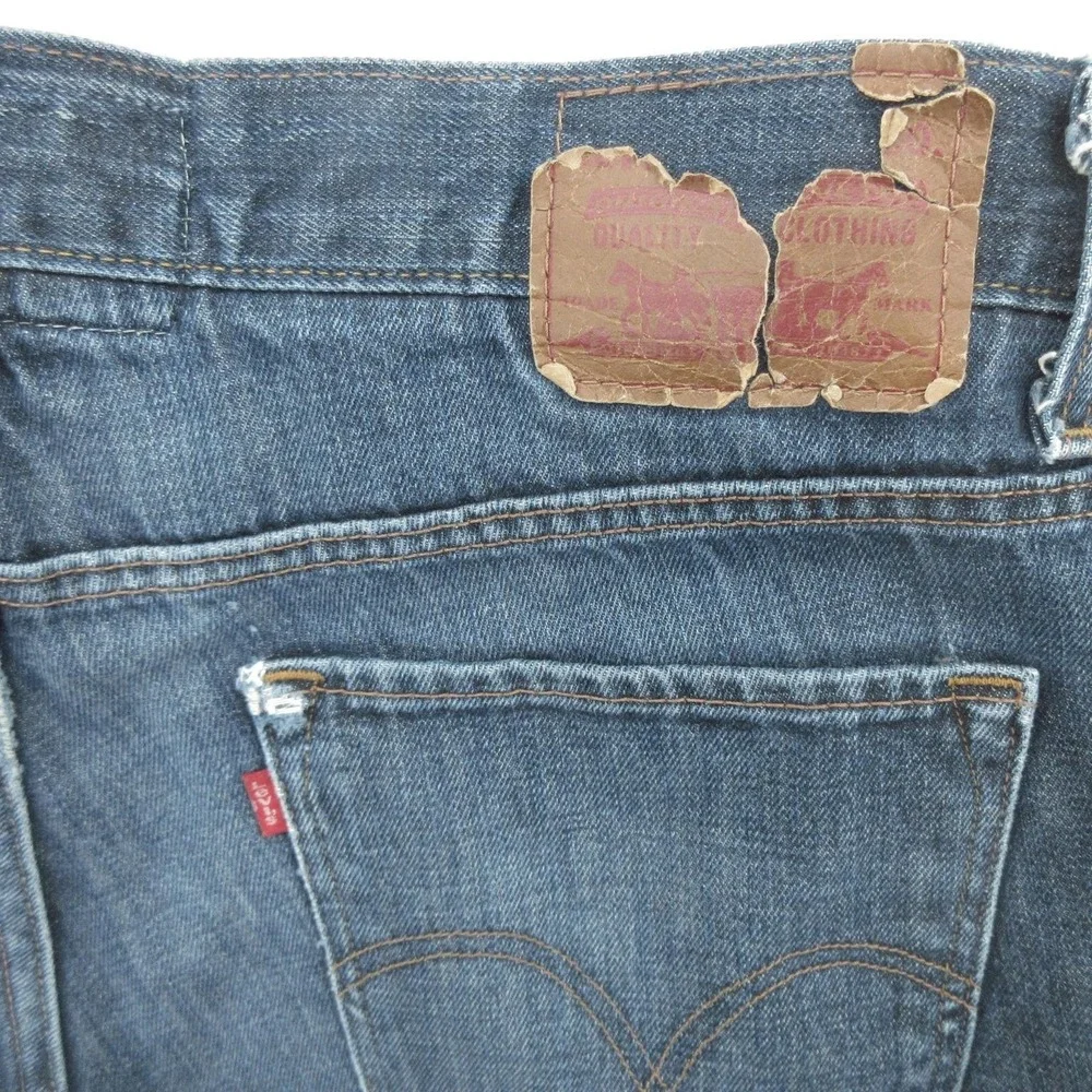 Levis 511 Jeans Mens 36x30 Blue Medium Wash Skinny Fit Denim Cotton Casual Pants